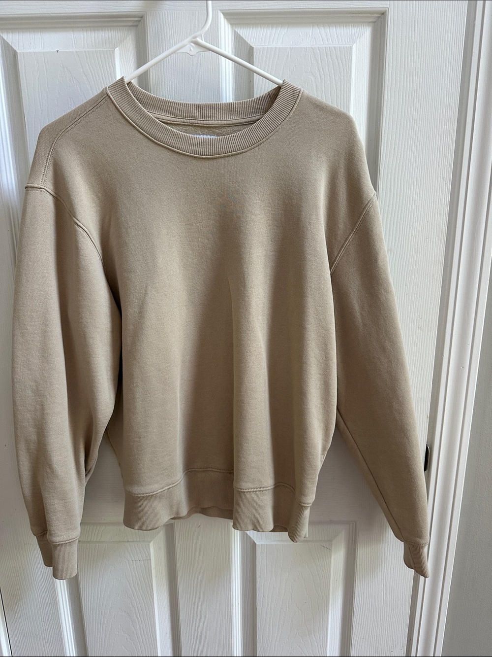Old Navy Beige Crewneck Sweatshirt - Neutral Pullover